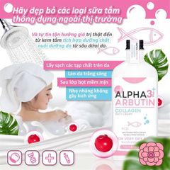 Sữa Tắm Dưỡng Trắng Da Precious Skin Alpha Arbutin 3 Plus Collagen Bath Cream