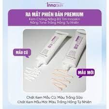 Kem Chống Nắng nâng tone Innoskin B3 tím Suncream SPF50+ PA++++ 50ml