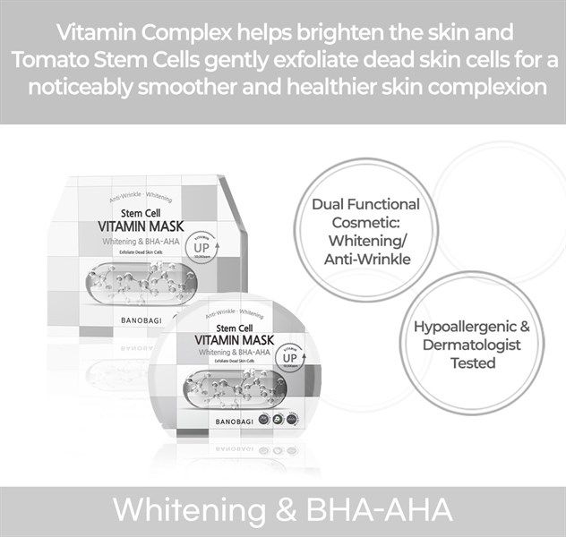 Mặt nạ Banobagi Stem Cell Vitamin Mask Whitening & BHA-AHA