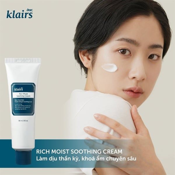 Kem Dưỡng Ẩm Klairs Dành Cho Da Khô nhạy cảm Rich Moist Soothing Cream