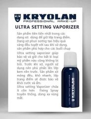 Xịt khóa makeup kryolan professional fixing spray 300ml
