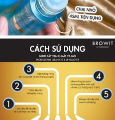 Nước Tẩy Trang Mắt Và Môi Browit Sạch Sâu, Dịu Nhẹ 45ml