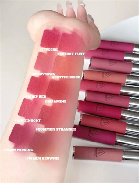 Son Kem Lì, Mịn Mượt Môi 3CE Hazy Lip Clay #warm brownie