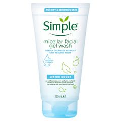 Sữa rửa mặt Simple Water Boost Micellar Facial Gel Wash 150ml
