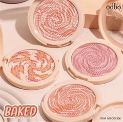 phấn bắt sáng Odbo baked snowy blush#04