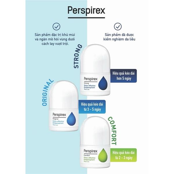 lăn khử mùi ráo đến 24h Perspirex đa công năng