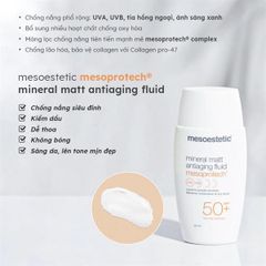 Kem Chống Nắng Mesoestetic Mesoprotech Mineral Matt SPF50 50ml