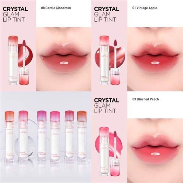 ￼Son Tint Bóng Clio Crystal Glam Tint Hàn Quốc