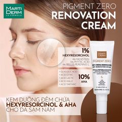 Kem Dưỡng Trắng Da Ban Đêm MartiDerm Pigment Zero DSP Renovation Cream