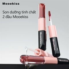 Son Mooekiss 2 Đầu Kem Lì + Dưỡng Bóng dưỡng môi tạo hiệu ứng tráng gương #D03