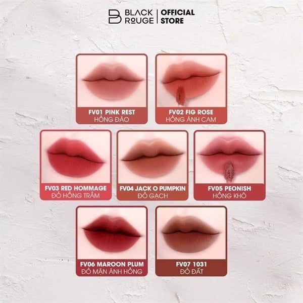 Son Kem lì Black Rouge Icy To Fog Velvet Tint #fv03