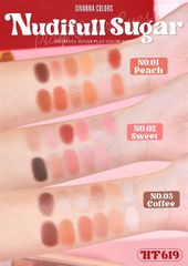 Bảng phấn mắt 10ô Sivanna color nudiful sugar play color eyes