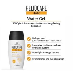 Sữa Chống Nắng Bảo Vệ Da Chống Lão Hóa Heliocare Water Gel SPF50 50ml dành cho da dầu , da hỗn hợp
