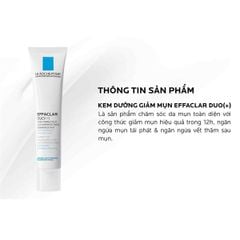 Gel Dưỡng Da La Roche-Posay Effaclar Duo+ Giúp Giảm Mụn, Ngăn Ngừa Vết Thâm 15ml