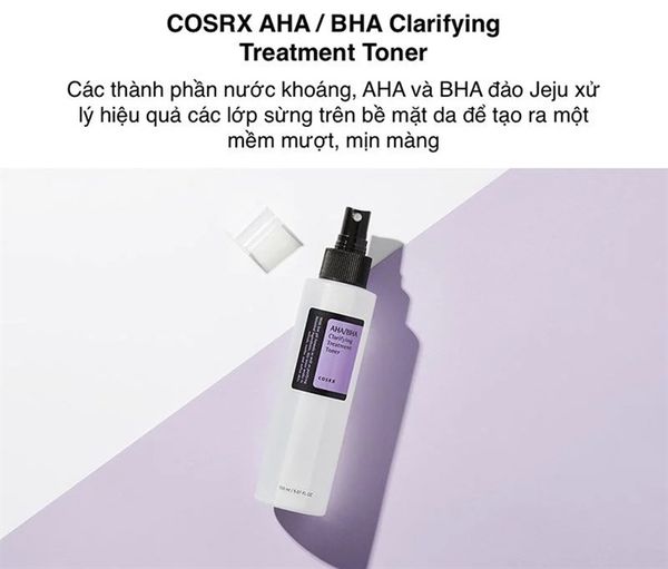 Nước Hoa Hồng Hỗ Trợ Giảm Mụn, Tẩy Tế Bào Chết Hóa Học Cosrx AHA/BHA Clarifying Treatment Toner
