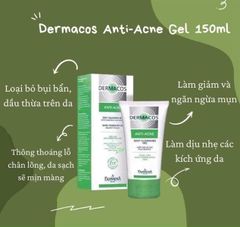 Gel Rửa Mặt Sạch Sâu, Ngừa Mụn Chứa Bùn Hoạt Tính Farmona Dermacos Anti-Acne Deep Cleansing 150ml