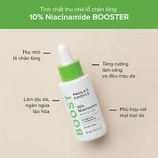 Tinh chất thu nhỏ lỗ chân lông và làm sáng da 10% Niacinamide Booster
