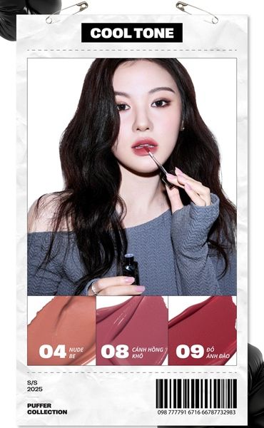 Son Kem Lì Merzy Puffer Velvet Tint #08-hồng khô