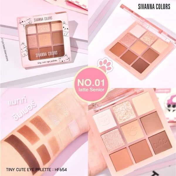 Phấn mắt SIVANNA Nong Meow tiny cute eyepallate #01