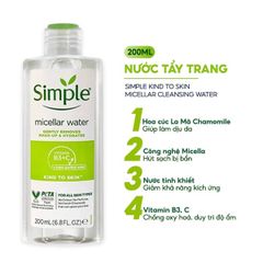 Nước Tẩy Trang Simple Micellar Cleansing Water 200ml