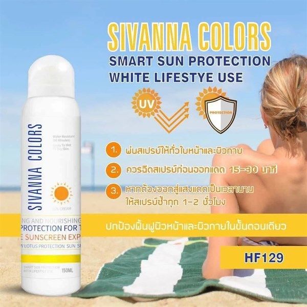 Chống nắng xịt Sivanna Colors nâng tone kh bết rít -xương rồng
