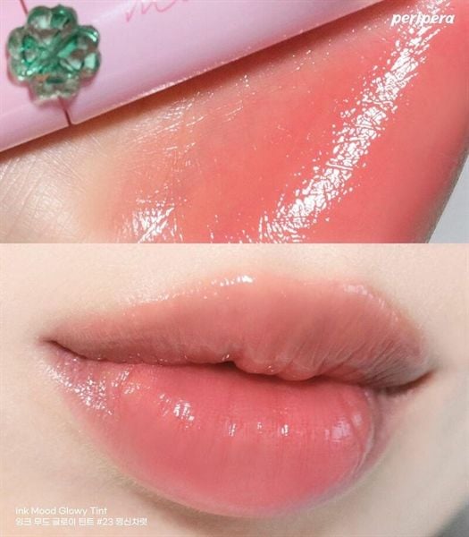 Son tint bóng Peripera Ink mood glowy tint căng mướt mịn môi #23