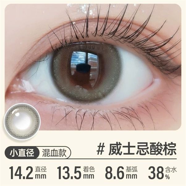 Kính áp tròng KILALA #威士忌酸棕-Whiskey Brown -1.00 DIA 14.2mm Contact lens 6th