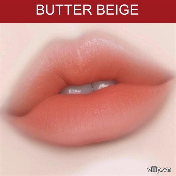 Son kem lì 3ce hazy lip clay # butter beige cam đào đất