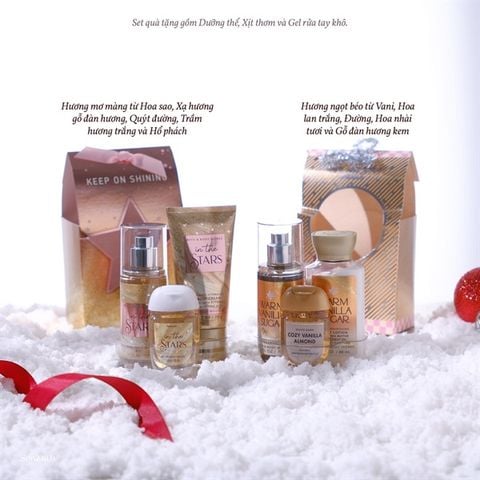 [Gift Set ] Set Quà Tặng Bath Body Works 3 Món keep on shining