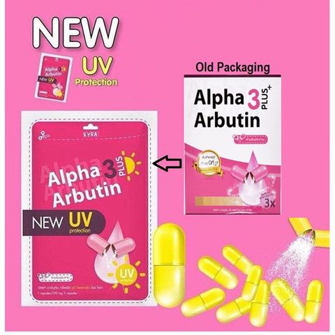 alpha arbutin Hộp Vĩ Kích Dưỡng Trắng Da Alpha Arbutin Thái Lan hộp 10v