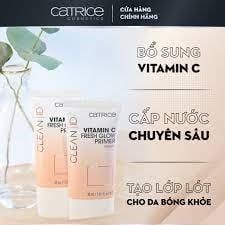 Kem Lót Catrice Clean ID Vitamin C Fresh Glow Primer sáng da căng bóng