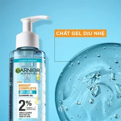 sữa rửa mặt dạng gel Garnier anti acne bright complete 120ml