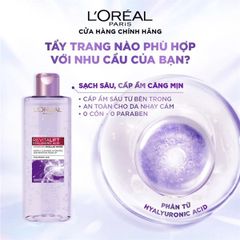 Nước Tẩy Trang Làm Sạch Và Siêu Cấp Ẩm L'oreal Revitalift Hyaluronic Acid size 55ml Mini