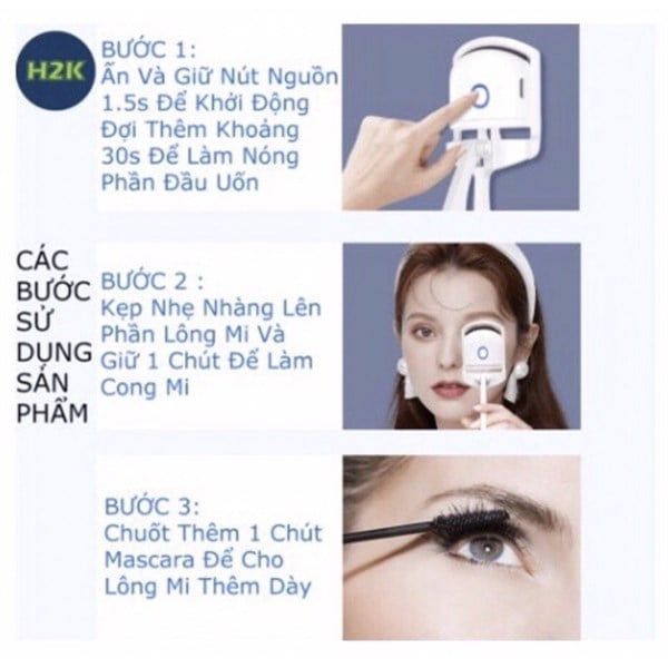 ￼Máy Uốn Lông Mi Bằng Nhiệt, Giúp Uốn Mi Làm Cong Đơn Giản, An Toàn