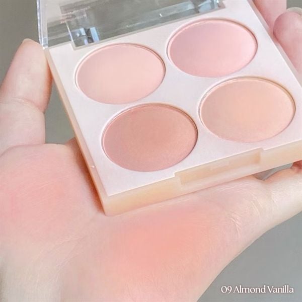 Phấn má hồng 4 ô Dasique Blending Mood Cheek Blush #09