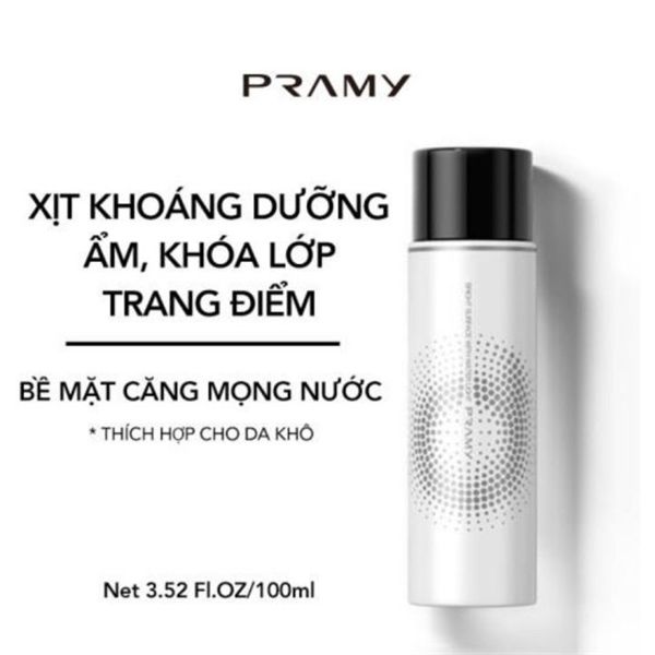 Xịt Khóa Nền căng bóng Dưỡng Ẩm da khô Pramy Moisturizing Makeup 100ml