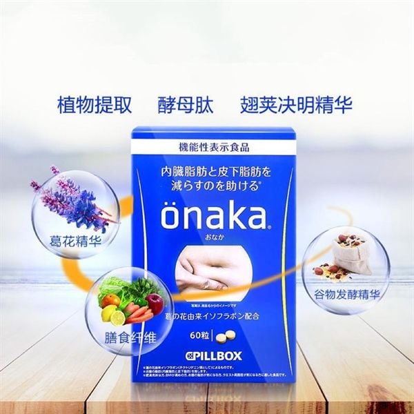 Viên Uống Hỗ Trợ Tan Mỡ Bụng Onaka Cpillbox 60 viên