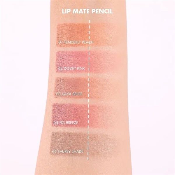 Chì kẻ viền môi nhung lì Romand lip matte pencil #05