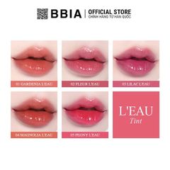 Son Tint Bóng Thuần Chay BBIA Gardenia Leau Tint #02 fleur đỏ hồng
