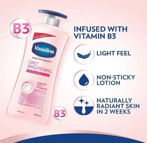 dưỡng thể chống nắng giúp da trắng hồng VASELINE HEALTHY WHITE UV lightenning 725ml mẫu mới 725ml