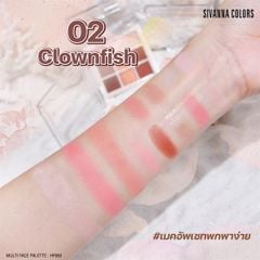 Phấn mắt 12 ô Sivanna Colors Multi Face #02 clownfish
