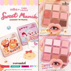bảng phấn mắt ODBO sweet munch eyeshadow palette #puppyday