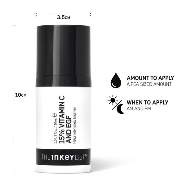 Tinh chất dưỡng sáng da The Inkey List 15% Vitamin C + Serum EGF