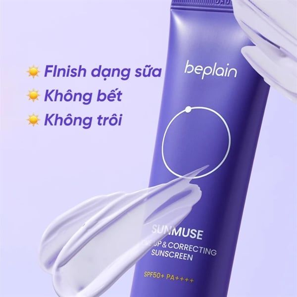 Kem Chống Nắng Cà Rốt Tím Beplain Sunmuse Tone Up & Correcting Sunscreen SPF50+ PA++++