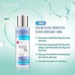 Nước hoa hồng Eveline Glycol Therapy 5% se khít chân lông 110ML