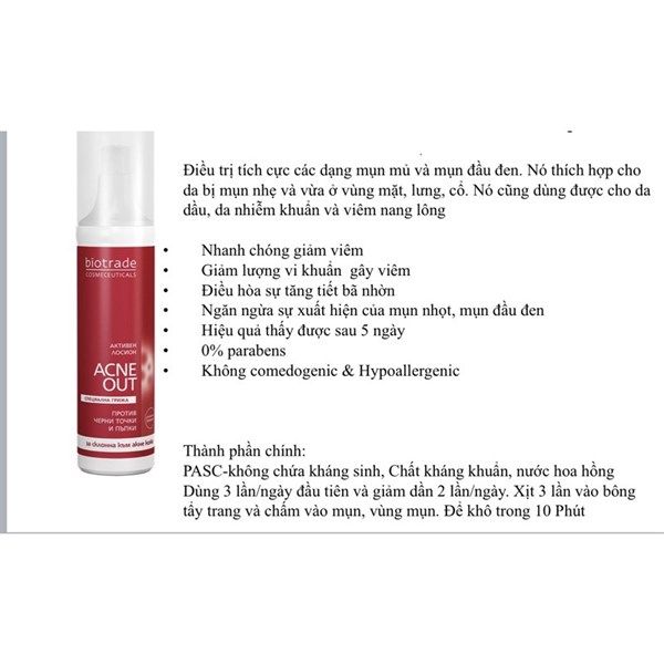 BIOTRADE Acnaut Active Lotion Dung Dịch Chấm Mụn Hoạt Tính - 60ml