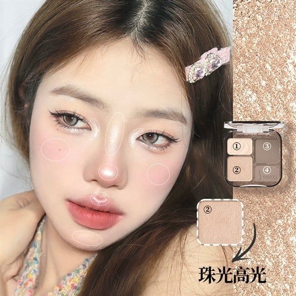 Bảng tạo khối & Highlight 4 Ô Veecci 9g #01