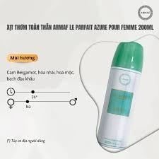 Xịt thơm body mist ARMAF le parpait pour femme 200ml -nữ
