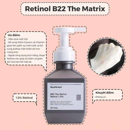 Kem kích trắng body Royal Retinol B22 The Matrix Retinol