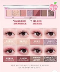 Phấn Mắt 7 Ô Peripera All Take Mood #008-burgundy,but with peach flower